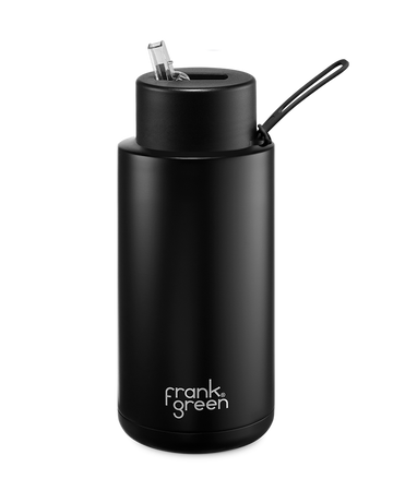 Frank Green Ceramic Reusable Bottle 1L / 34oz (Midnight Black)